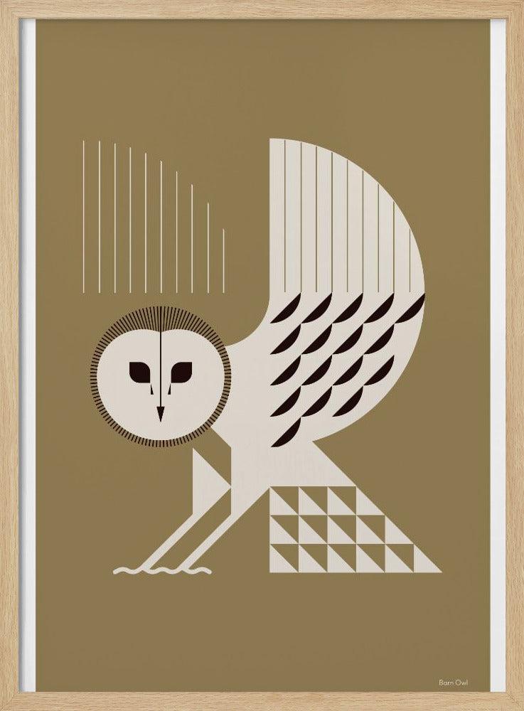 Golden Animals - Barn Owl (Gold) Poster