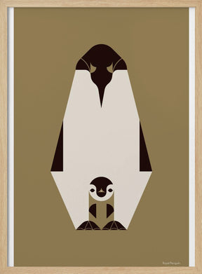 Golden Animals - Royal Penguin (Gold) Poster