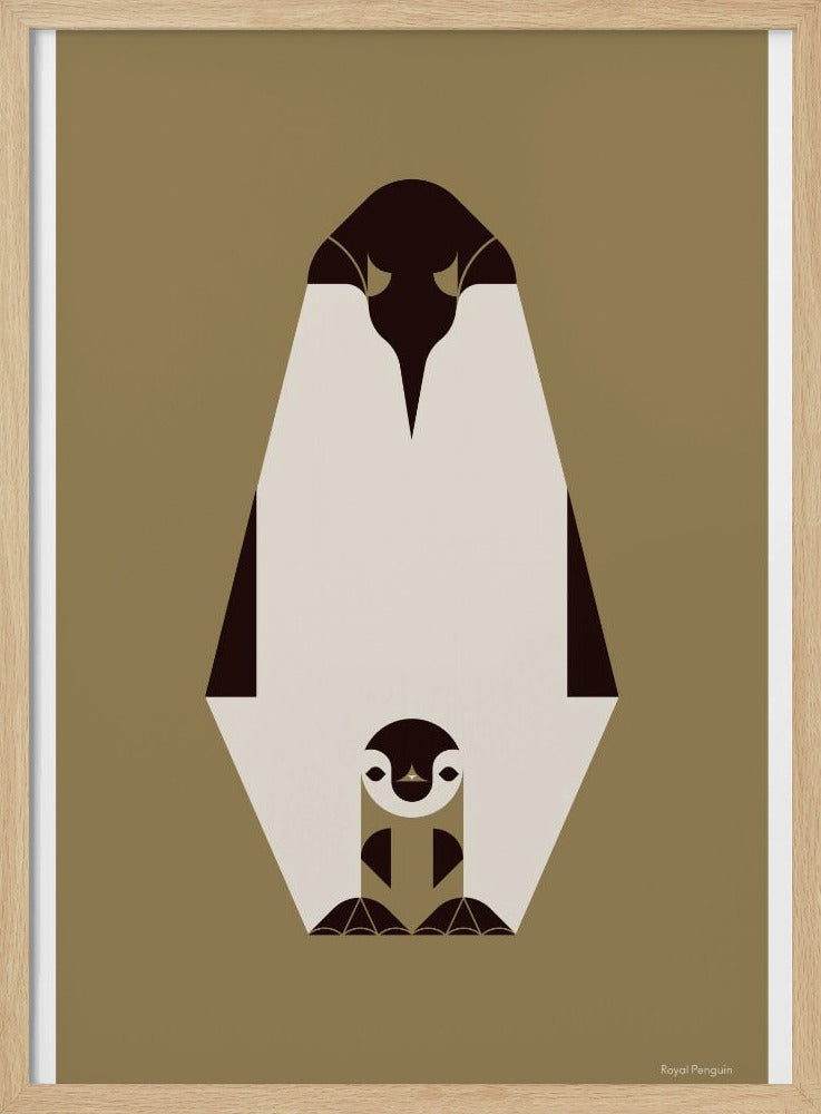 Golden Animals - Royal Penguin (Gold) Poster