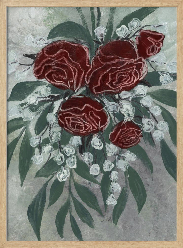 Zeldah red roses Poster