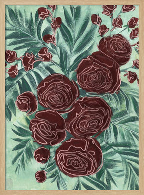 Sharonnie red roses Poster