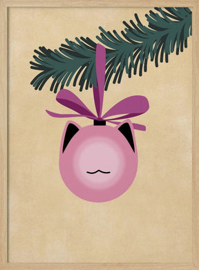 Meowry bauble pink/tan Poster