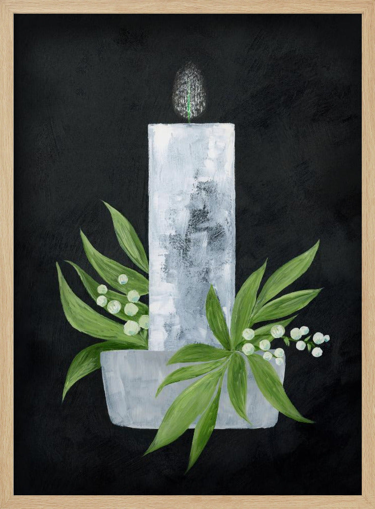 Winter candle Poster