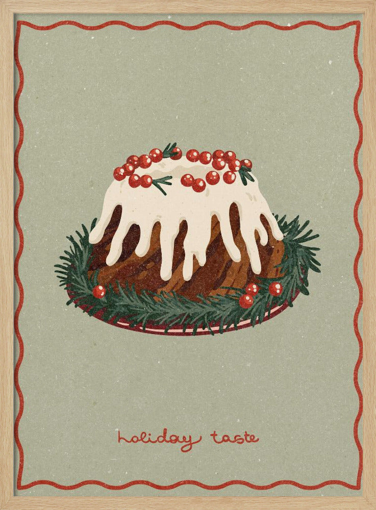 Christmas cake. Holiday Taste Poster
