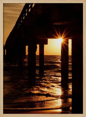 Saint Augustine Beach Pier Sunrise Poster