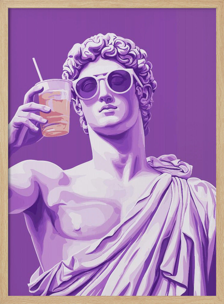 Greek Statue Cheers Poster