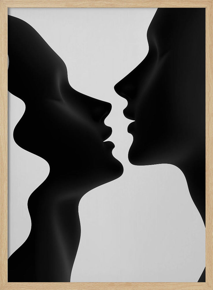 Two Abstract Silhouettes Poster