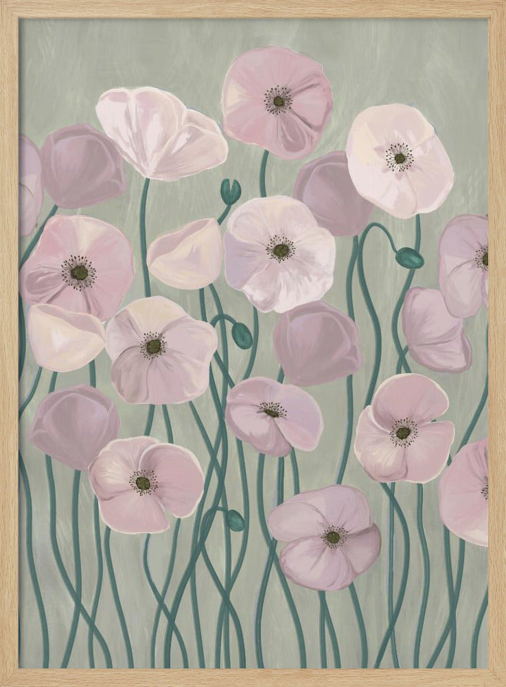 Light Poppies Poster