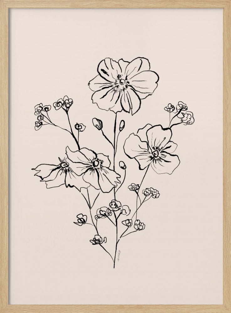 Wild Roses Bouquet Poster