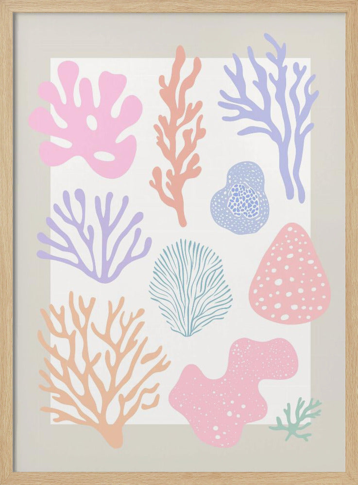 Pastel Corals Poster