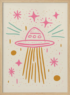 Pastel UFO Poster