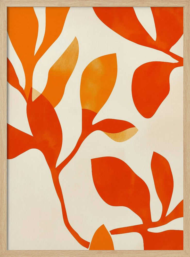 Orange Leafs Poster