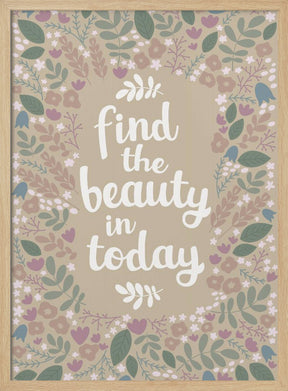 Find the beauty in today Poster