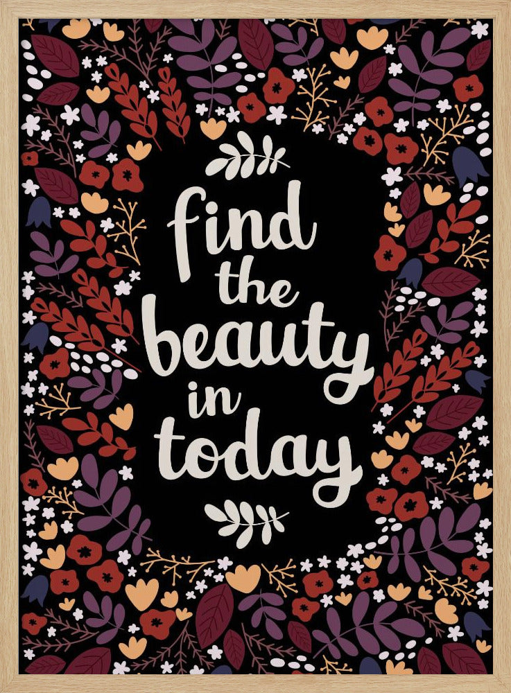 Find the beauty in today Poster