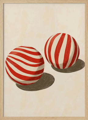 Striped balls Poster