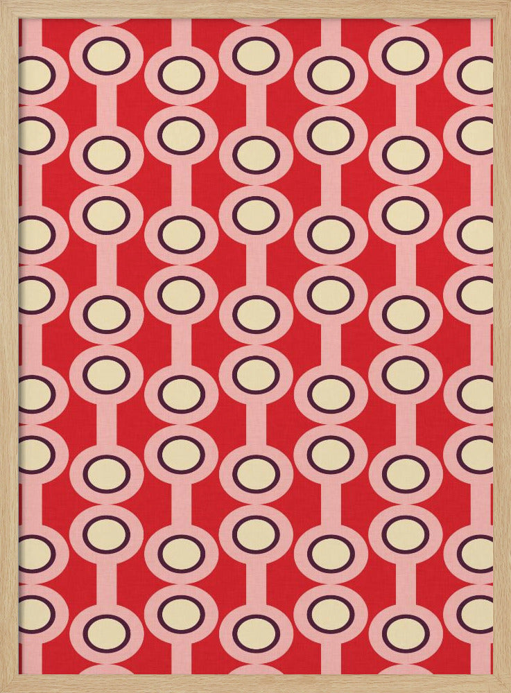 Dumbbells Red Pink Poster