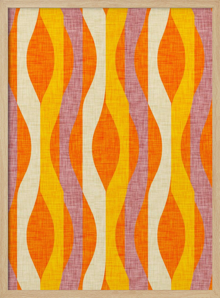 Mod Lines Orange Poster