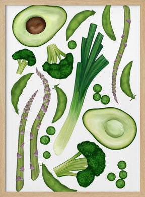 Green vegetables Poster