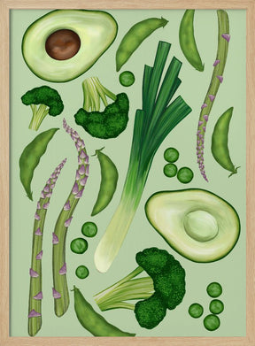 Green vegetables Poster