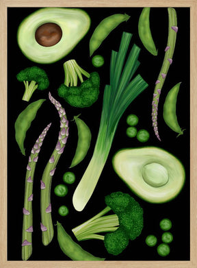 Green vegetables Poster