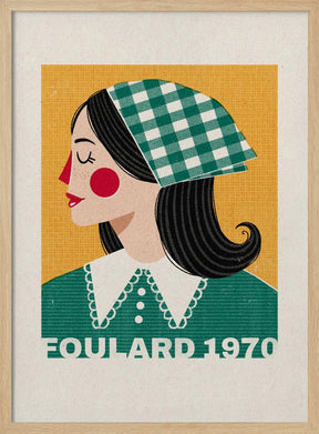 Foulard French Fashion Portrait Poster