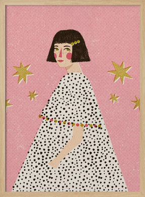 Polka Dots Girl Poster