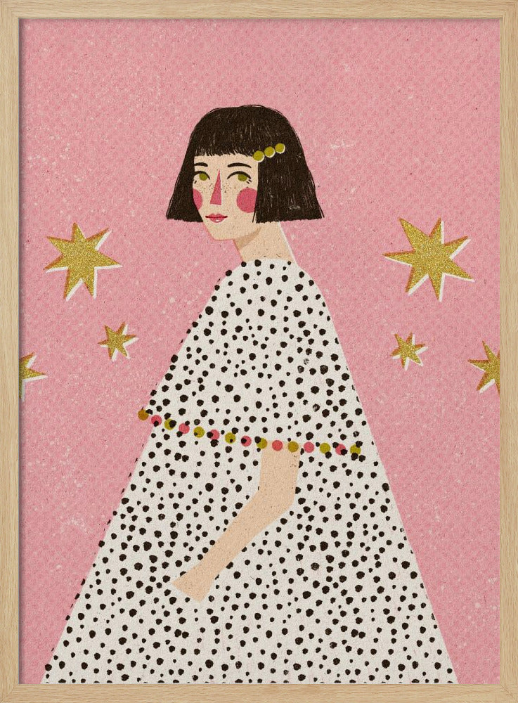 Polka Dots Girl Poster