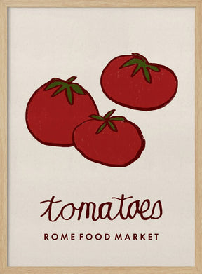 Food Art - Tomatoes Rome Food Market Poster