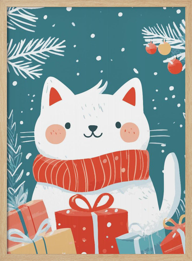 Christmas Cat Poster