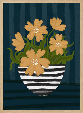 Striped Vase Poster