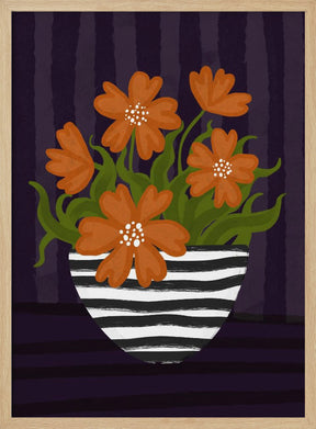 Striped Vase Poster