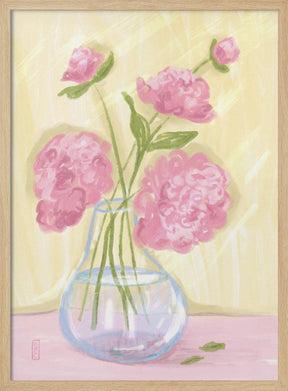 A Vase of Peonies Poster