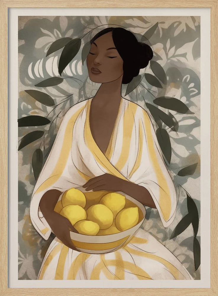 Citrus Garden Woman Poster