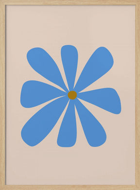 Big Flower - Blue Poster