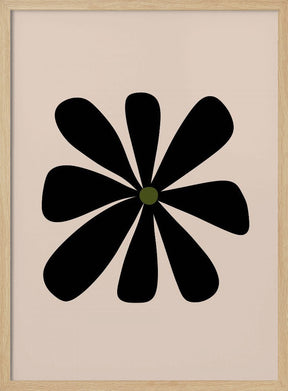 Big Flower - Black Poster