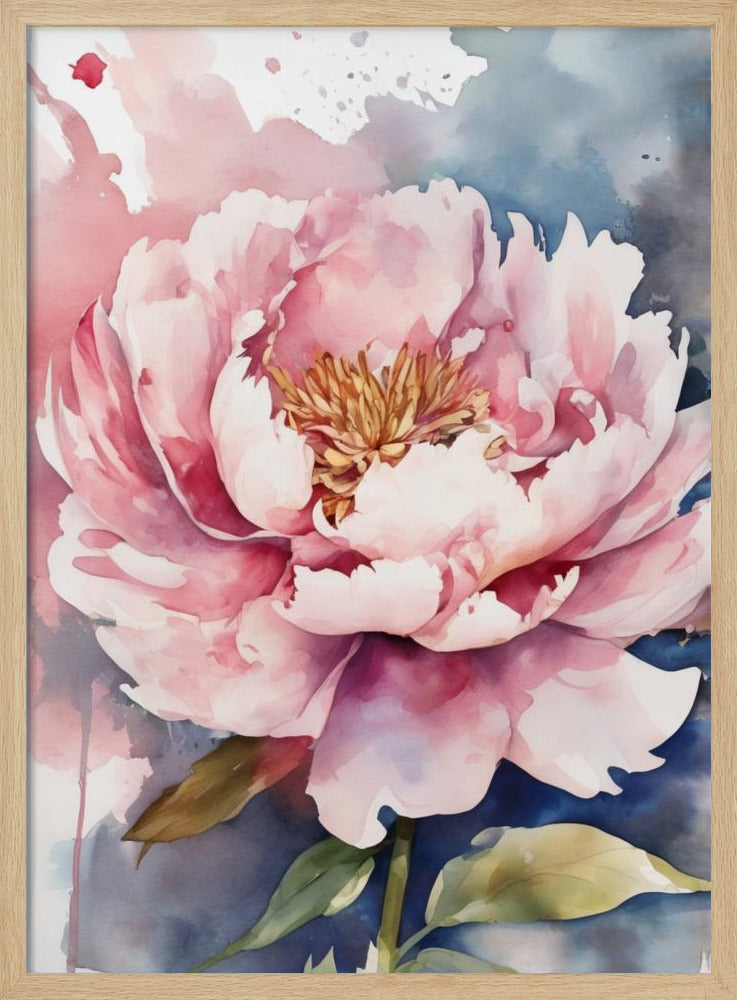 Blooming Peony Poster