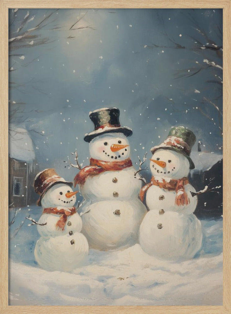 Snowman Family Poster