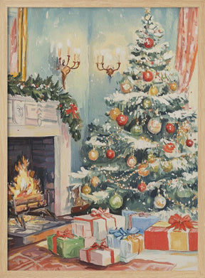 Christmas Living Room Poster