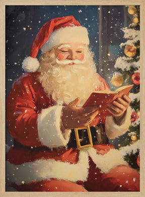 Santa Reading I Poster