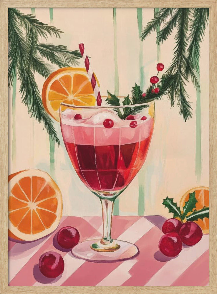 Christmas Red Cocktail Poster