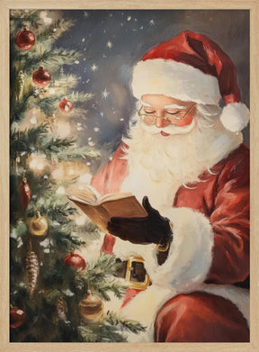 Santa Reading II Poster