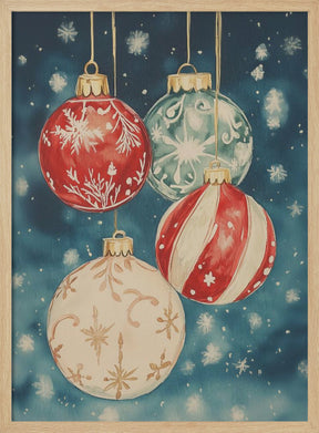 Christmas Ornaments III Poster