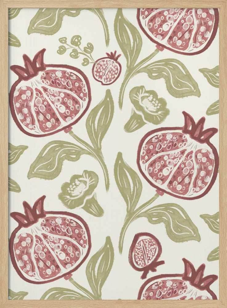 Pomegranates Pattern Poster