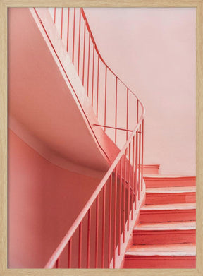 Pink Steps Cannes | Architectural Minimalism Poster