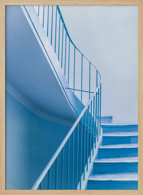 Blue Steps | Architectural Minimalism Poster