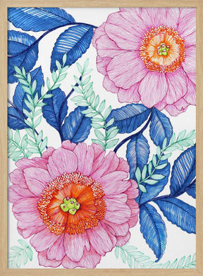 Pink Florals Poster