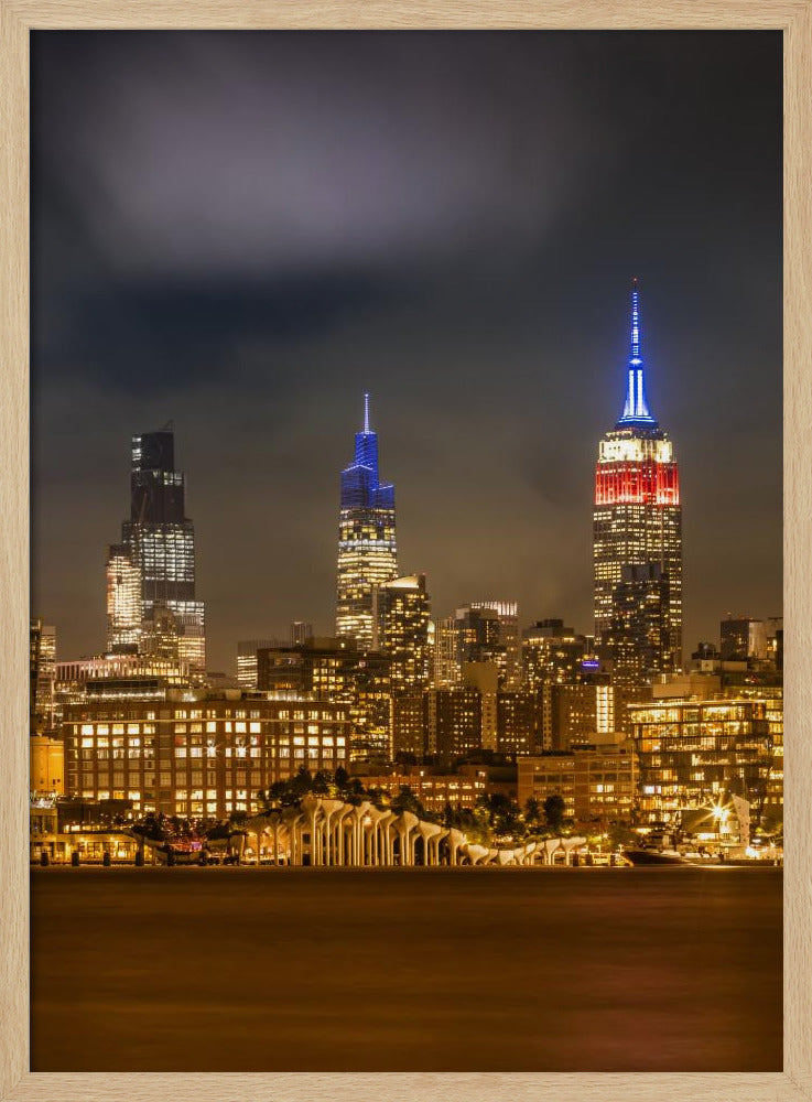 Magnificent midtown Manhattan skyline with Little Island Poster