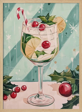 Christmas Mojito Cocktail Poster