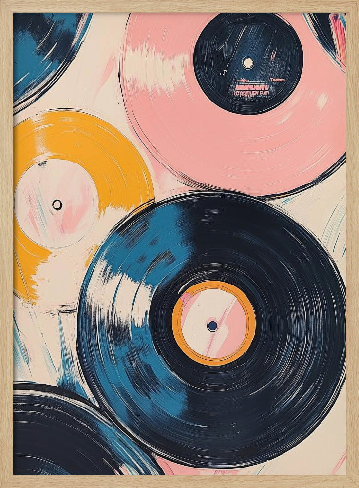 Retro Vinyl Records Poster