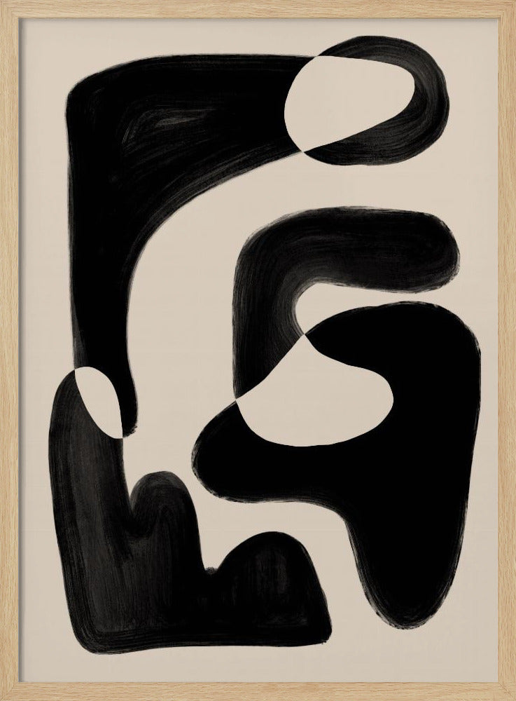 Abstract Beige Black Poster